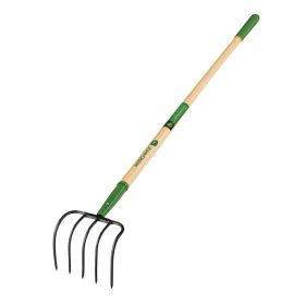   JOHN DEERE CU-PO-JD 5 fogú kultivátor, talajlazító 135 cm-es prémium keményfa nyéllel, gumírozott markolattal (35128) BF25