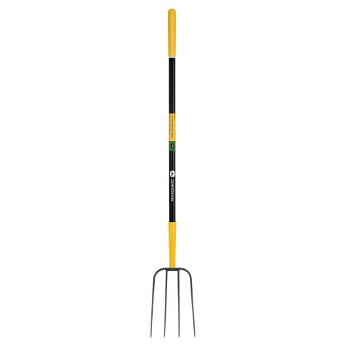 JOHN DEERE BPJ-4F-JD 4 ágú trágyavilla, 120 cm-es üvegszálas nyéllel, gumírozott markolattal (35280)