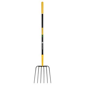   JOHN DEERE BPJ-6F-JD 6 ágú trágyavilla, 120 cm-es üvegszálas nyéllel, gumírozott markolattal (35281)