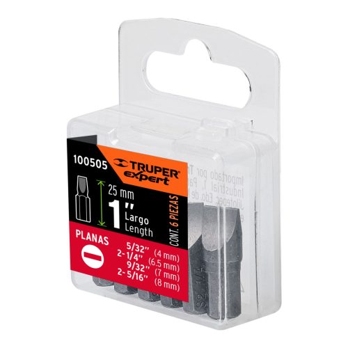 TRUPER EXPERT PUN-6PL1 Lapos bithegy készlet, 25 mm, 6 darabos (100505) BF25