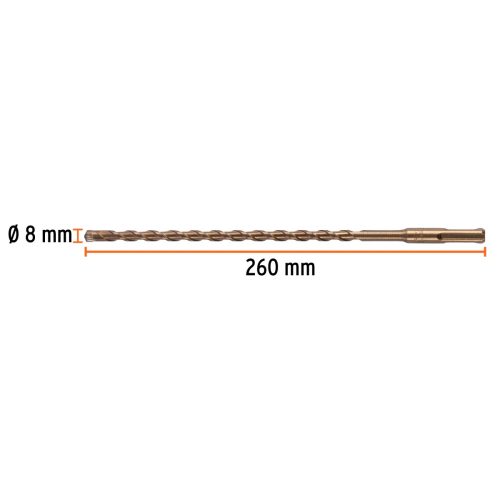 TRUPER BS-8X260 4 élű SDS-Plus fúrószár, 8 x 260 mm (101195)