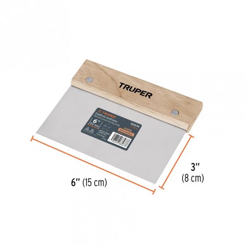 TRUPER ETR-6 Rozsdamentes acél simító, fa markolattal, 15 cm (101374)