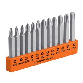   TRUPER EXPERT PUN-12PH2 PH bitkészlet, 12 db, 50 mm, PH000 - PH4 (101674)
