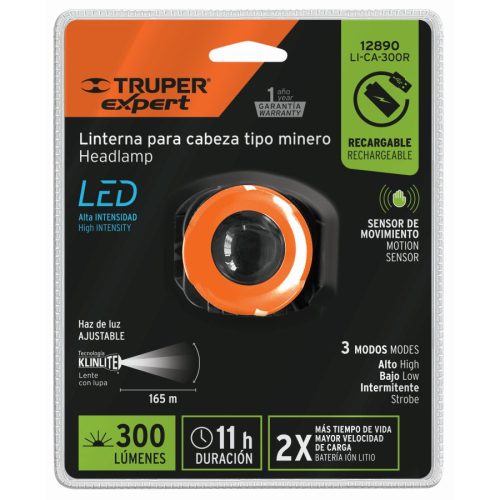TRUPER EXPERT LI-CA-80R Akkus fejlámpa, 80 Lumen (102129)