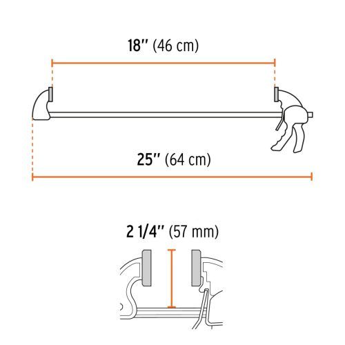 TRUPER PAR-118 Gyorsszorító, asztalos, 45 cm / 75 kg (102625)