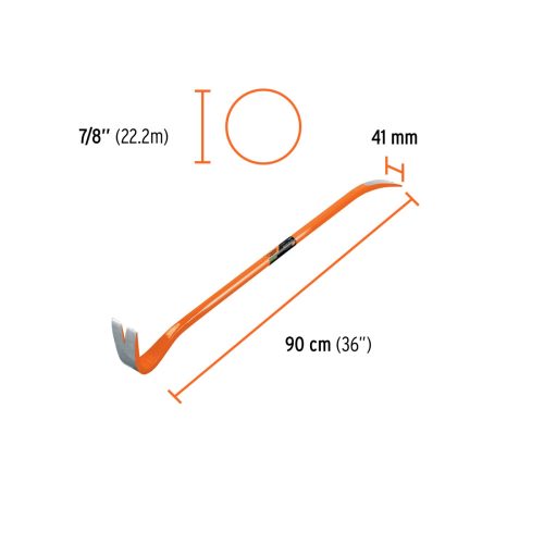 TRUPER EXPERT BU-90X Ládabontó pajszer, kerek profil, 90 cm (102671)