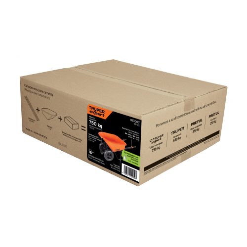 TRUPER EXPERT TP-7X Dupla kerekű talicska HDPE műanyag puttonnyal, 120/200 L (103007)