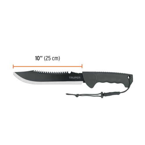 TRUPER MACH-10X Bozótvágó kés fűrész funkcióval, tokkal, 25 cm (103015)