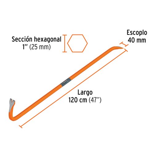 TRUPER BU-120 Ládabontó pajszer, 120 cm (10874)