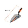 TRUPER CT-10B Hegyes kovácsolt kőműveskanál ComfortGrip markolattal, 25 cm (11232)