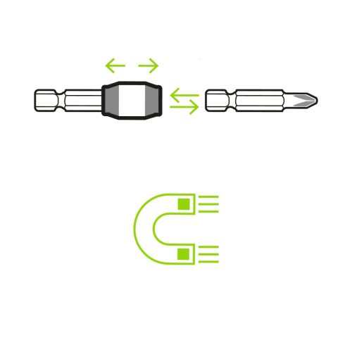 TRUPER EXPERT PUDE-9075 Mágneses adapter bitekhez, 75 mm (11873)