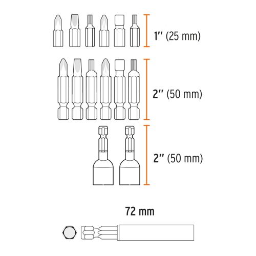 TRUPER EXPERT PUN-47X Bitkészlet, 47 részes (11895)