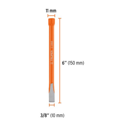 TRUPER C-3/8X6 Hidegvágó véső, 15 cm / 10 mm (12106)