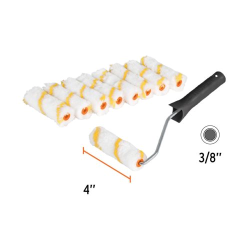 TRUPER ROPI-420N9 Poliészter festőhenger készlet, 10 részes, 10 cm / 9,5 mm (12132)  /OUTLET/