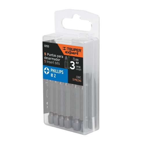 TRUPER EXPERT PUDE-1302 PH2 bithegy, 75 mm, 5 darabos (12153)