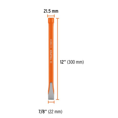 TRUPER C-7/8X12 Hidegvágó véső, 30 cm / 22 mm (12157)