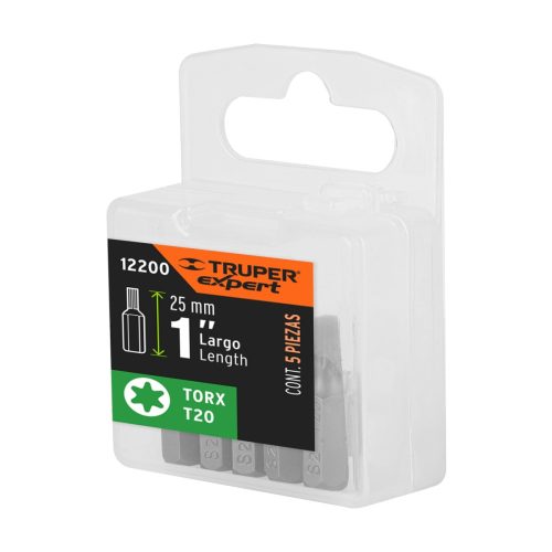 TRUPER EXPERT PUDE-5120 Torx T20 bithegy, 25 mm, 5 darabos (12200)