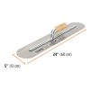 TRUPER LLA-24 Ovális betonsimító 60x13 cm (12399)