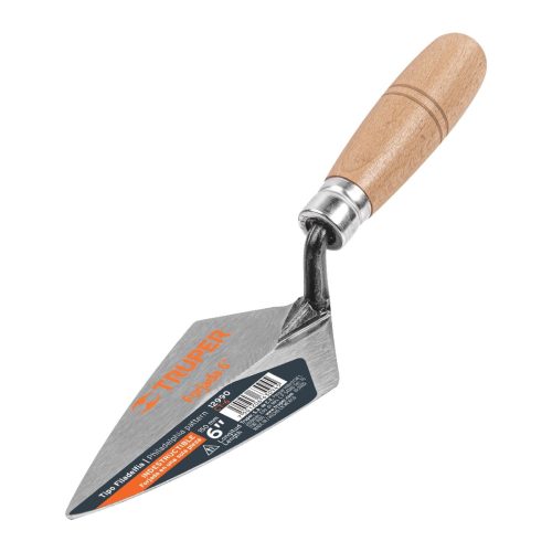 TRUPER CT-6 Hegyes kovácsolt kőműveskanál fa markolattal, 15 cm (12990)