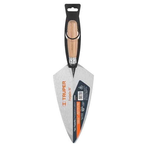 TRUPER CT-10 Hegyes kovácsolt kőműveskanál fa markolattal, 25 cm (12992)