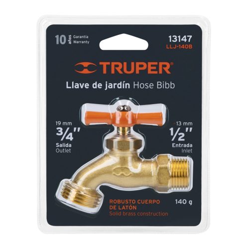 TRUPER LLJ-140B Sárgaréz kerti csap, 1/2" (13147)