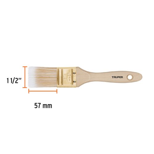 TRUPER BRT-1-1/2S Lapos festőecset fa nyéllel, 1-1/2", 38 mm (13343)