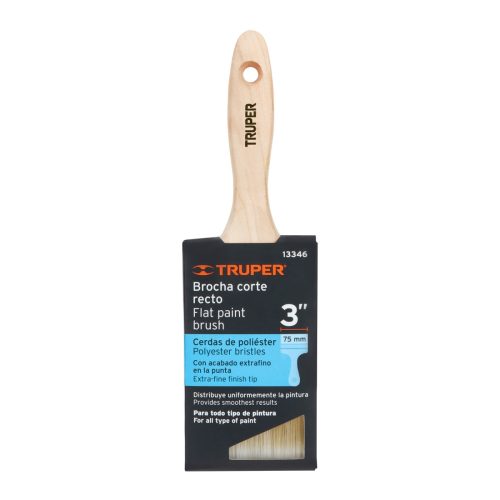 TRUPER BRT-3S Lapos festőecset fa nyéllel, 3", 75 mm (13346)