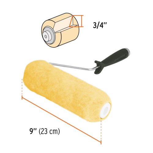 TRUPER ROPI-920 Festőhenger nyéllel durva felületekhez, 22,5 cm / 19 mm (13877)  /OUTLET/