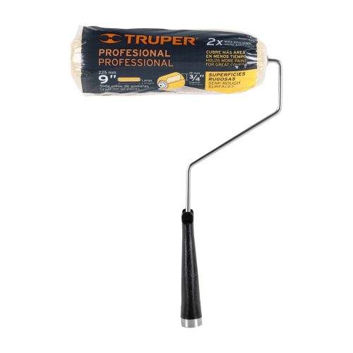 TRUPER ROPI-920 Festőhenger nyéllel durva felületekhez, 22,5 cm / 19 mm (13877)  /OUTLET/