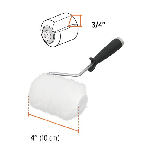 TRUPER ROPI-420P Poliészter festőhenger nyéllel, 10 cm / 19 mm (13896)  /OUTLET/