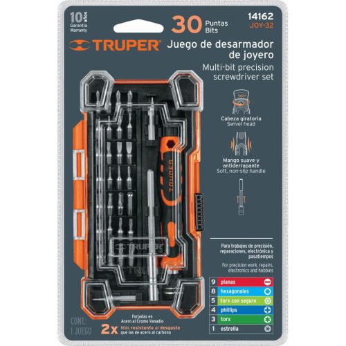 TRUPER JOY-32 Precíziós műszerész csavarhúzó cserélhető bittel, 30 darabos (14162)