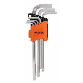   TRUPER ALLX-7M Hosszú gömbvégű imbuszkulcs készlet, 7 darabos, 2,5 - 10 mm (15548)