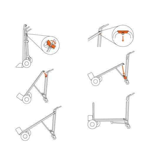TRUPER DIA-350A3 3 az 1-ben alumínium kézikocsi, Max. 350 kg (16188)