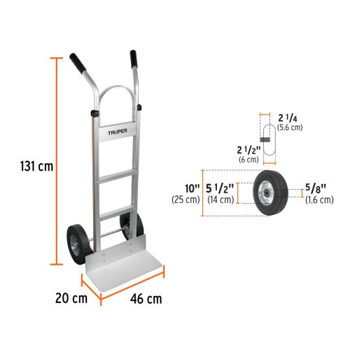 TRUPER DIA-300A Alumínium molnárkocsi, defekttűrő kerékkel, 300 kg (17245)