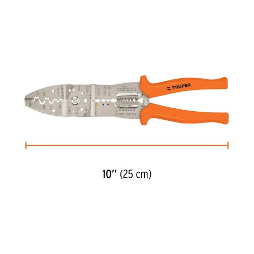 TRUPER PE-CA-10 Többfunkciós krimpelő fogó, 25 cm (17358)