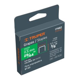   TRUPER ET-21-3/8 Tűzőgép kapocs 1000 db, 10 mm / 11,4 mm (17982)