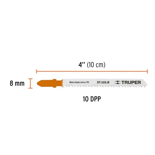 TRUPER ST-101-B Dekopír fűrészlap, T befogás, fához, 75 mm / 10 TPI  (18124)