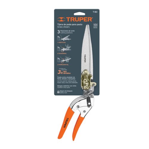 TRUPER T-80 Fűnyíró olló SK5 acél pengével, 33 cm (18452)