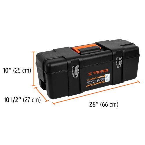 TRUPER CHP-26X  Ipari szerszámosláda fém csattal, 66 cm (19882)