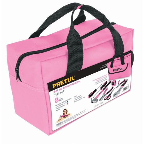 PRETUL SET-MA8 8 részes rózsaszín szerszámkészlet (21251)