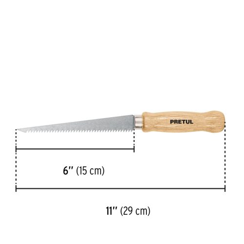 PRETUL STR-6 Gipszkarton fűrész fa markolattal, 15 cm (22934)