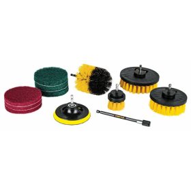   PRETUL JCE-12P Kefe és szivacs készlet fúrógéphez, 12 részes (27191)