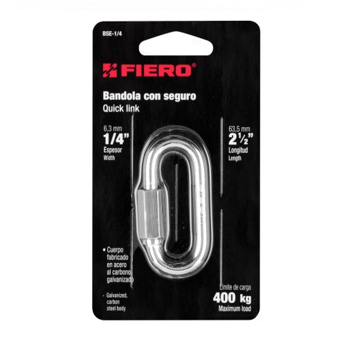 FIERO BSE-1/4 Csavaros karabiner, 1/4", 400 kg  (44022)