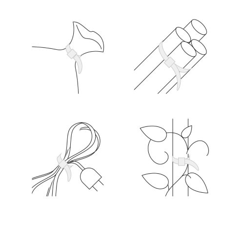 VOLTECK CIN-4015 Kábelkötegelő, fehér, 150 x 3,5 mm, 50 db (44303)