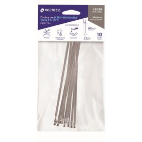   VOLTECK CINM-20020 Rozsdamentes acél kábelkötegelő, 20 cm, 10 db (48039)